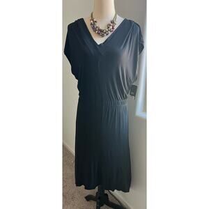NWT Mossimo Black Dolman Sleeveless V-Neck High/Low Hem Soft Dress‎ Size XXL